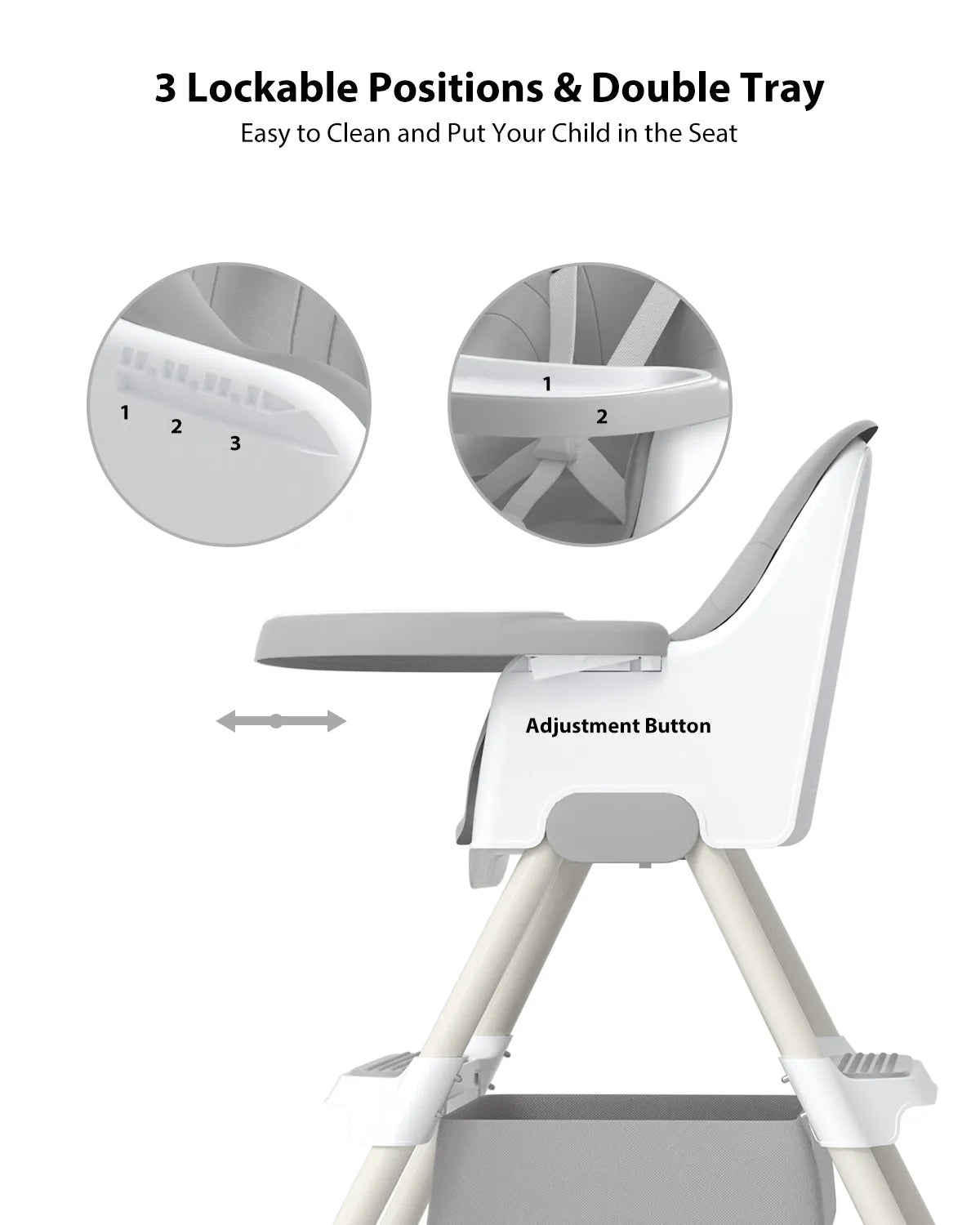 Baby High Chair 6 Months Plus, 2-in-1