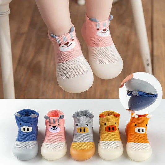 First Walkers Children Sock Shoes Non-slip Floor Socks